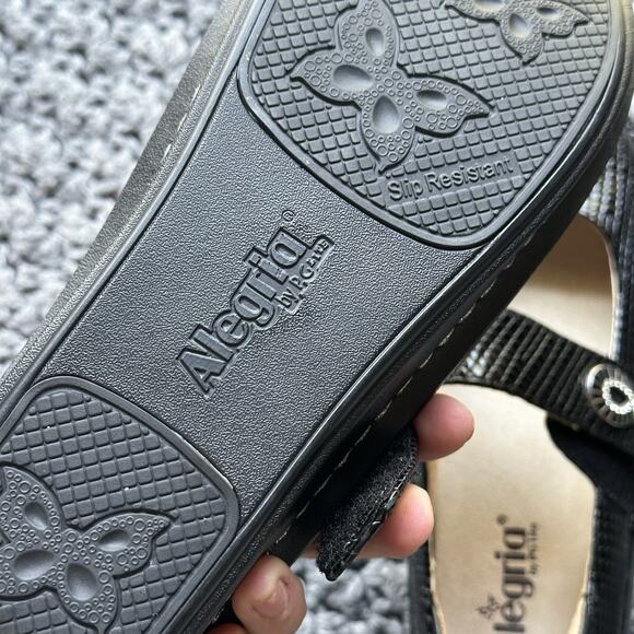 Alegria Paloma PAL 231 Jazzy Black Textured Leather Shoes Sz 42 EU 11 US - Picture 11 of 11